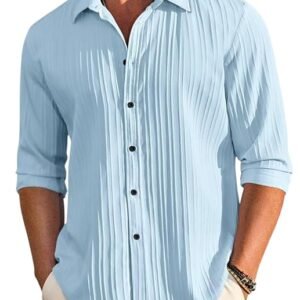 finivo-fashion-mens-casual-cotton-plain-button-down-shirt-long-sleeve-textured-summer-beach-shirt-for-men